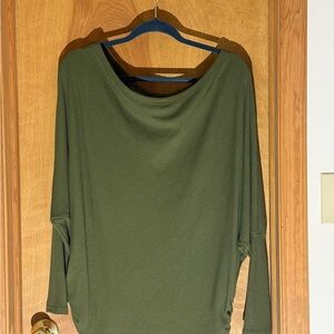 Ribbed Olive Green Top